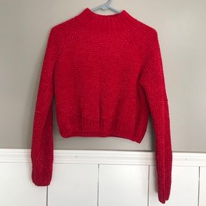 Chenille Soft red sweater